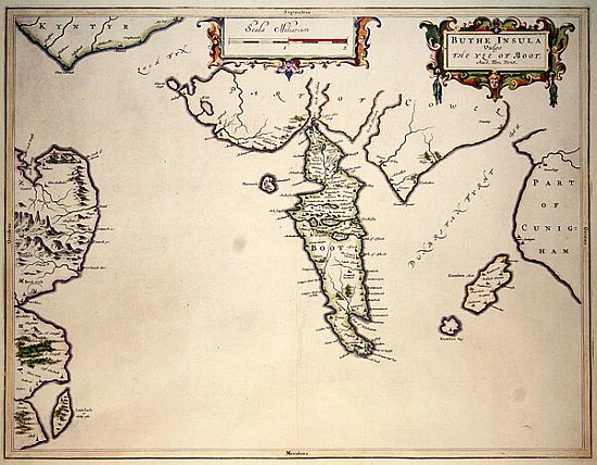 Map of the Isle of Bute à École anglaise de peinture