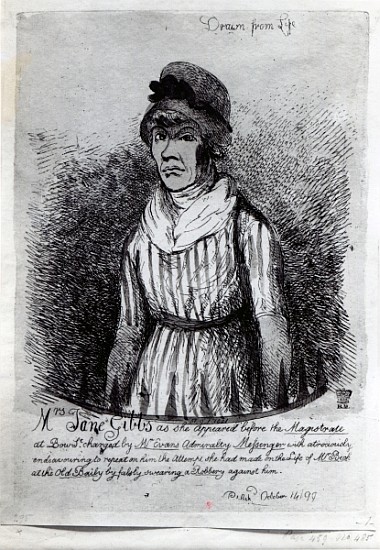 Mrs. Jane Gibbs as she appeared before the Magistrate à École anglaise de peinture