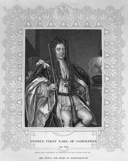Portrait of Sydney, First Earl of Godolphin à École anglaise de peinture