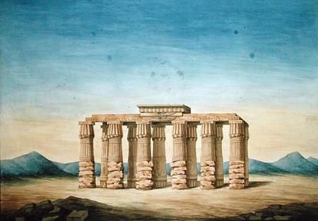 Ruins of the Temple of Hermopolis à École anglaise de peinture