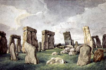 'Stonehenge in it's Present State, an Anpedilunian Temple' à École anglaise de peinture