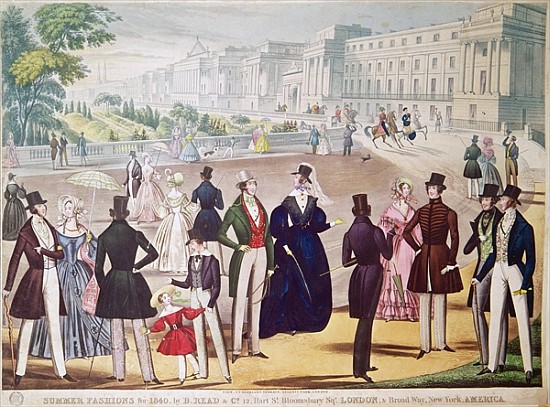 Summer Fashions for 1840 à École anglaise de peinture
