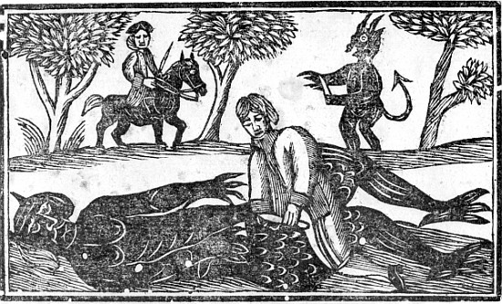The Gelding of the Devil, an illustration from ''A Book of Roxburghe Ballads'' à École anglaise de peinture