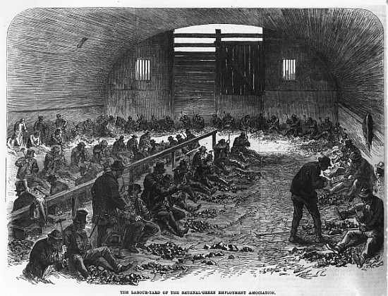 The Labour Yard of the Bethnal Green Employment Association, from ''The Illustrated London News'' à École anglaise de peinture