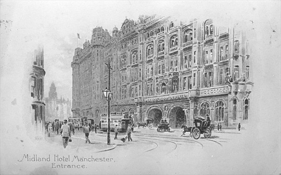 The Midland Hotel, Manchester, c.1910 à École anglaise de peinture