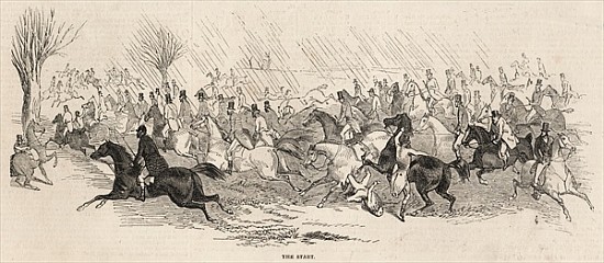 The Start, from ''The Illustrated London News'', 5th December 1846 à École anglaise de peinture