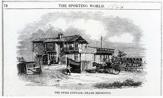 The Swiss Cottage, illustration from ''The Sporting World'' à École anglaise de peinture