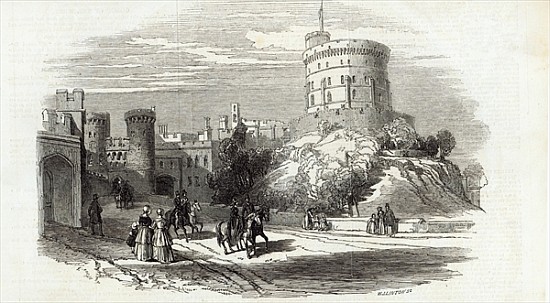 Windsor Castle - the Round Tower, from The Illustrated London News, 26th September 1846 à École anglaise de peinture