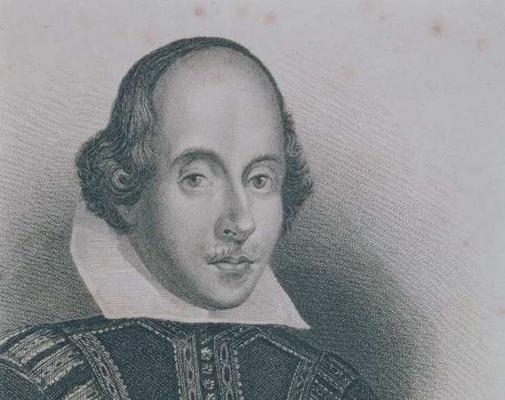 William Shakespeare (1564-1616) (engraving) à Ecole anglaise, (19ème siècle)