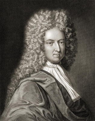 Daniel Defoe (1660-1731) from 'Gallery of Portraits', published in 1833 (engraving) à Ecole anglaise, (19ème siècle)