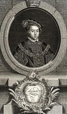 Edward VI (1537-53) King of England and Ireland, from 'The Gallery of Portraits', published 1833 (en à Ecole anglaise, (19ème siècle)