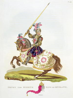 Henry VIII, King of England (1491-1547) 1525, from 'Ancient Armour' by Samuel Rush Meyrick, 1824 (co à Ecole anglaise, (19ème siècle)