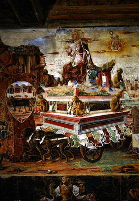 Detail of the Chariot of Maia, from September: The Triumph of Vulcan, from the Room of the Months, 1 à Ercole de Roberti