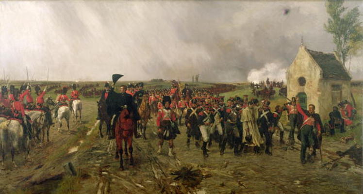 Wellington's March from Quatre Bras to Waterloo, 1878 (oil on canvas) à Ernest Crofts