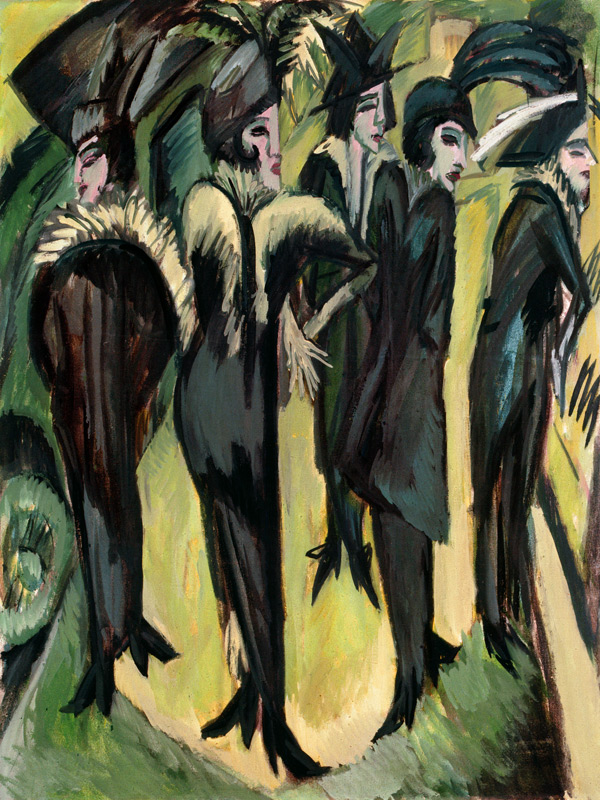 Cinq femmes sur la rue à Ernst Ludwig Kirchner