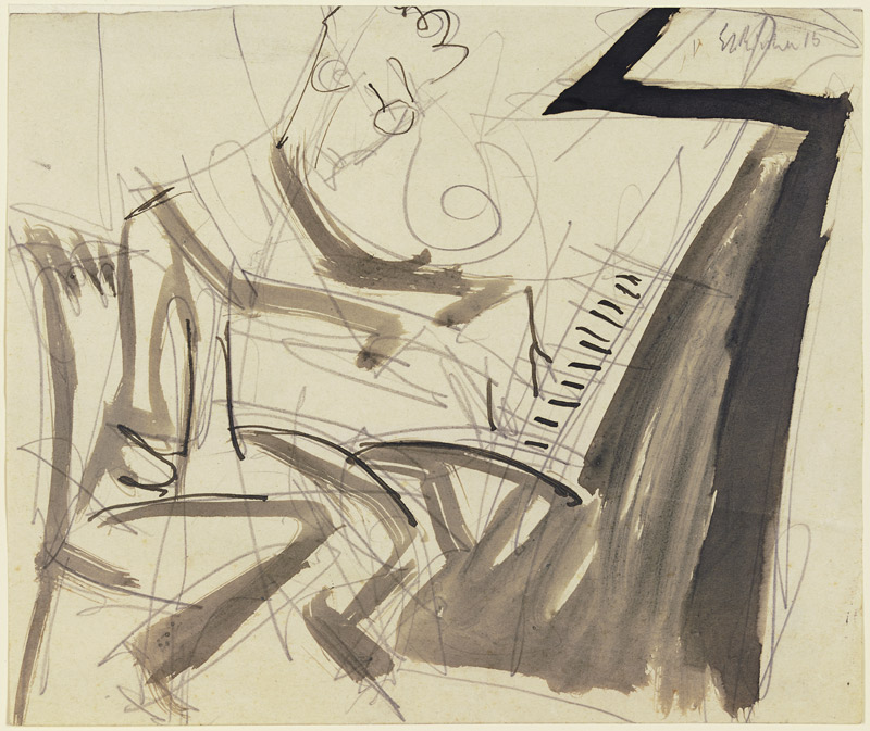 Klemperer at the piano à Ernst Ludwig Kirchner