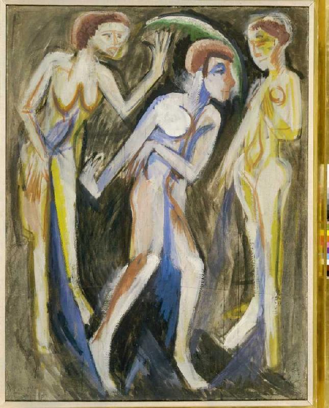Dance entre femmes à Ernst Ludwig Kirchner
