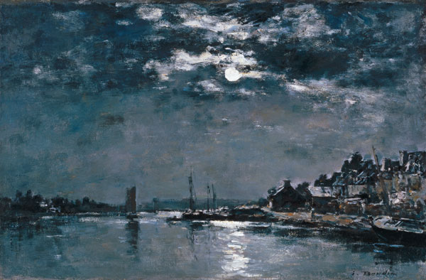 Moonlit Seascape à Eugène Boudin