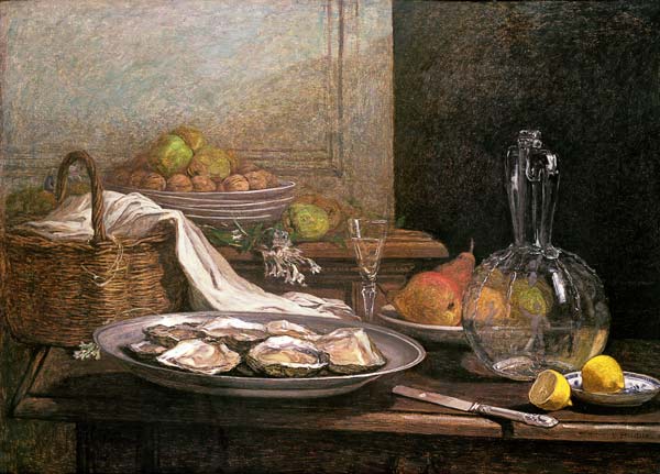 Still Life with Oysters à Eugène Boudin