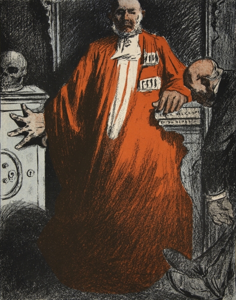 A judge in full garments, illustration from ''L''assiette au Beurre: Les Fonctionnaires'', 9th Augus à Eugene Cadel