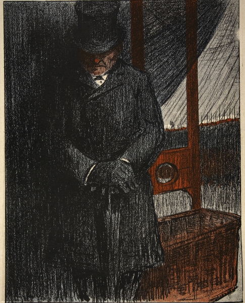 An undertaker awaits his next victim by - Eugene Cadel en reproduction  imprimée ou copie peinte à l\'huile sur toile