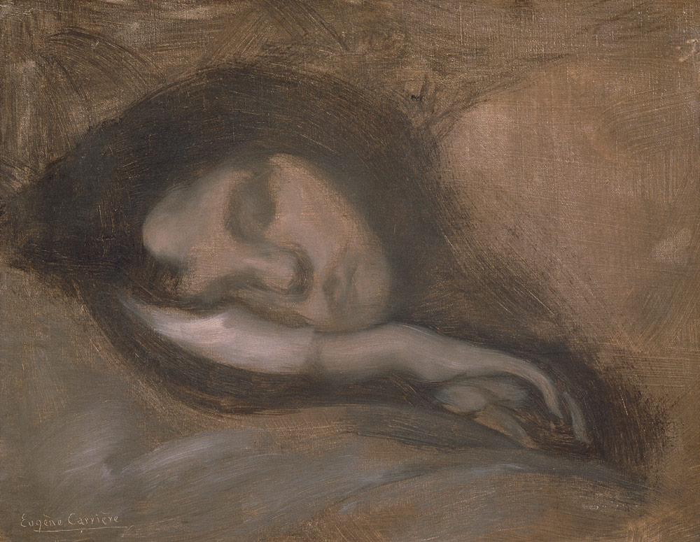 Head of a Sleeping Woman à Eugène Carrière