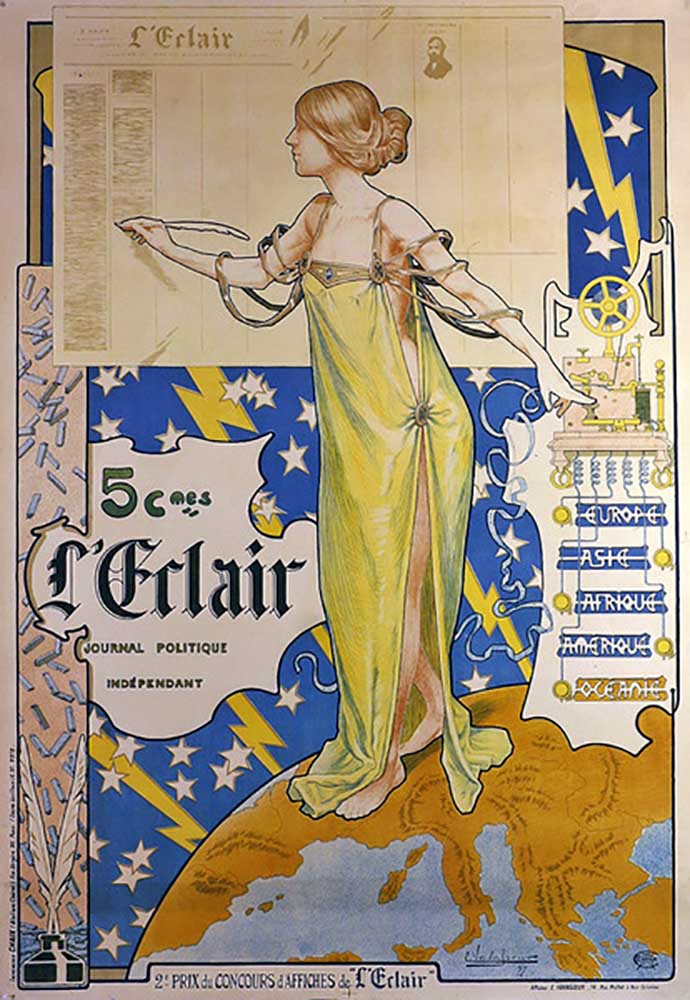 Poster for the newspaper Leclair, 1897 à Eugene Charles Paul Vavasseur