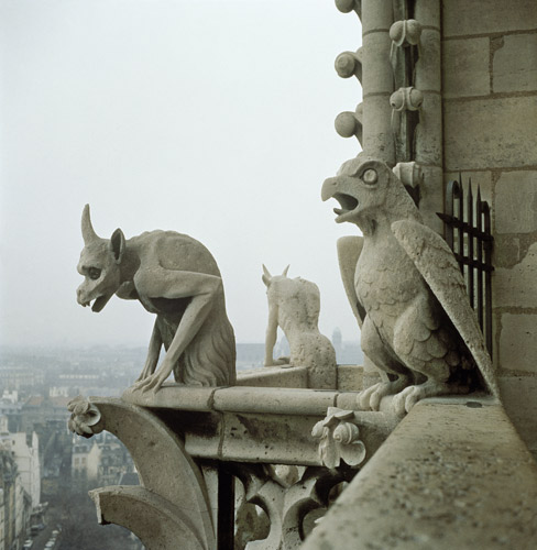 Gargoyles on the balustrade of the Grand - Eugene Emmanuel Viollet-le-Duc