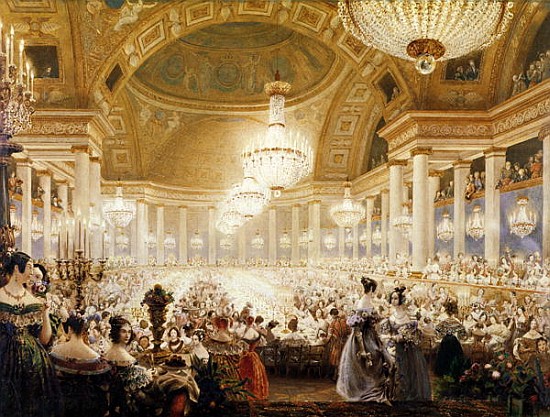 Women Dining at the Tuileries in 1835 à Eugene Emmanuel Viollet-le-Duc