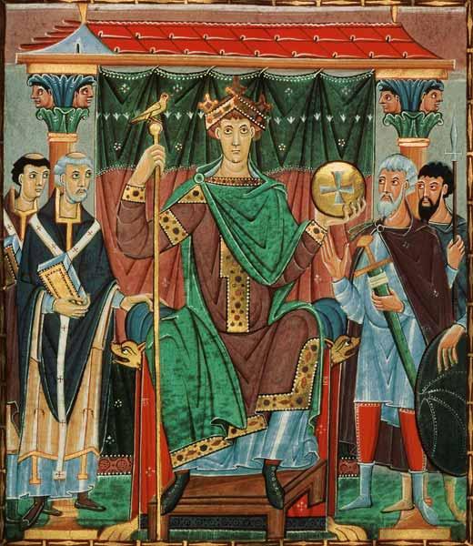 Empereur Otto III  pendant le sermet de fidélité des provinces de royaume