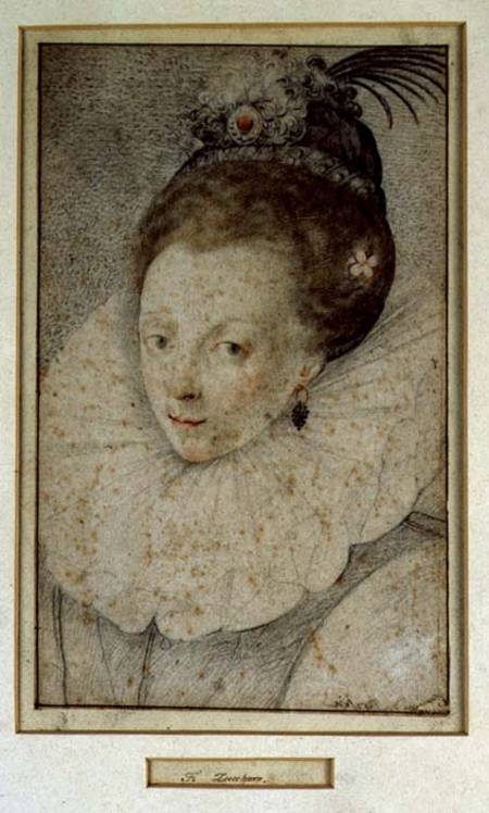 Portrait of Queen Elizabeth I (1533-1603) 16th century à Federico Zuccari