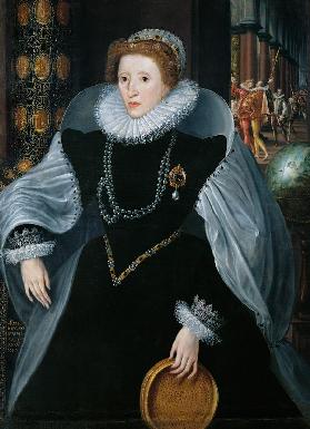 Portrait de la reine Elizabeth I d'Angleterre (1533-1603) en costume cérémonial