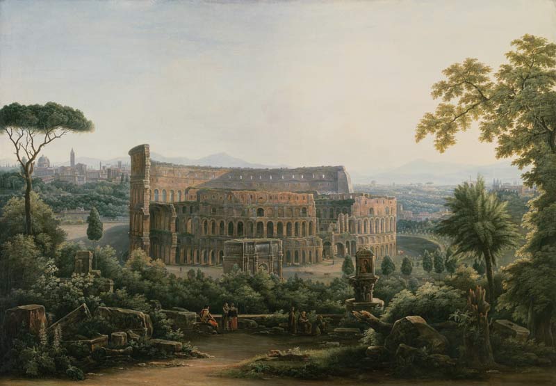 View of the Colosseum, Rome à Fedor Mikhailovich Matveev