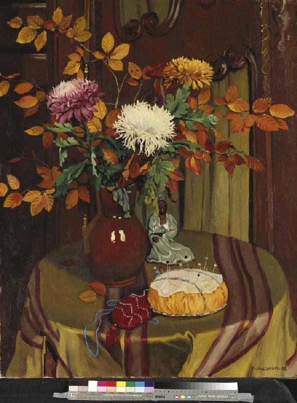 Chrysanthemen and Herbstblätter à Felix Vallotton