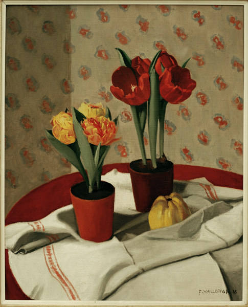 F.Vallotton /Still Life:... Tulips à Felix Vallotton