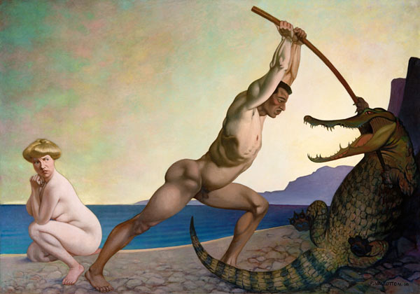 F.Valotton, Perseus den Drachen tötend à Felix Vallotton