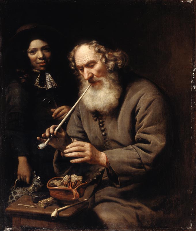 An Old Man with Clay Pipe à Ferdinand Bol