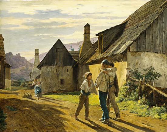 Coming home from the war à Ferdinand Georg Waldmüller