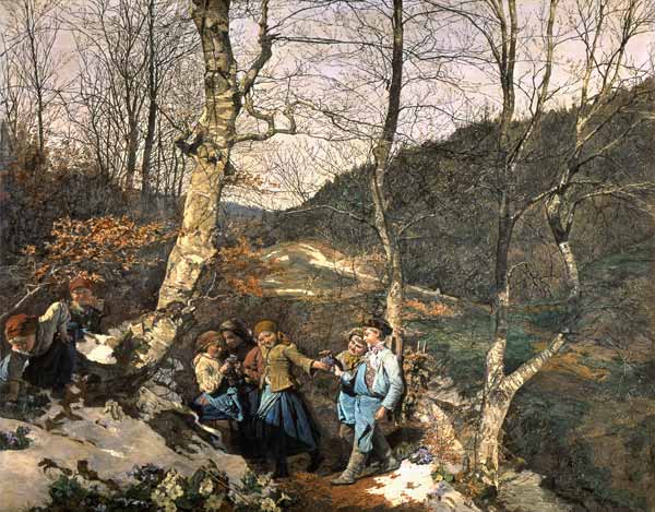 Early Spring in the Vienna Woods (The Violet Pickers) à Ferdinand Georg Waldmüller