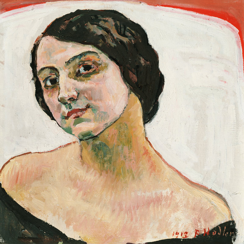 Bildnis einer Frau mit braunem Haar à Ferdinand Hodler