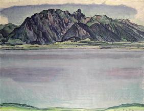 Thunersee with the Stockhorn Mountains, 1910 (oil on canvas)