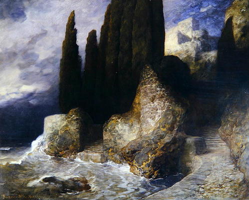 Italian landscape (oil on canvas) à Ferdinand Keller