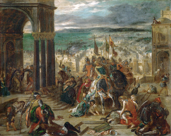 The Entry of the Crusaders in Constantinople à Eugène Delacroix