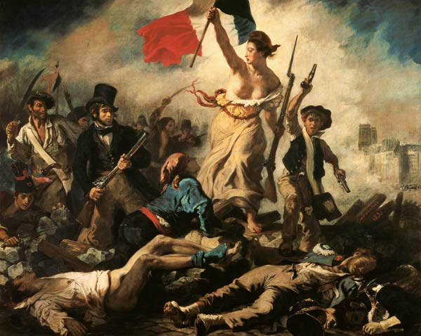 La liberté guidant le peuple à Eugène Delacroix