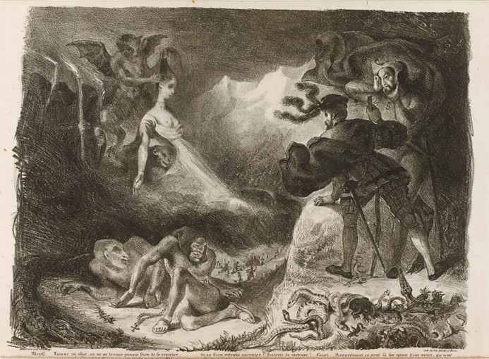 Illustration to Goethe's Faust à Eugène Delacroix