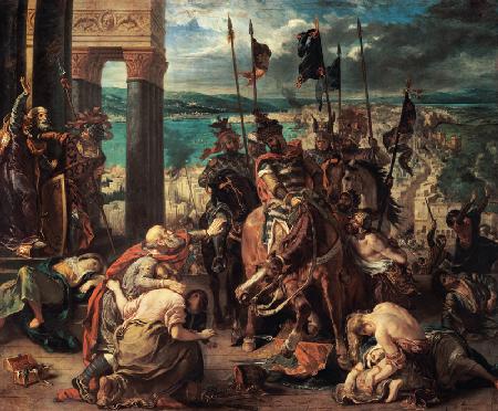 l'arrivée des croisés à Constantinople le 12 avril 1204