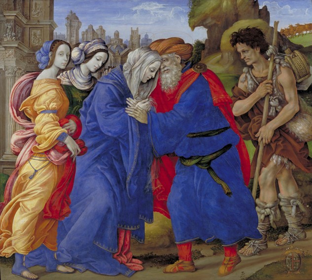 Meeting of Saints Joachim and Anne at the Golden Gate à Filippino Lippi