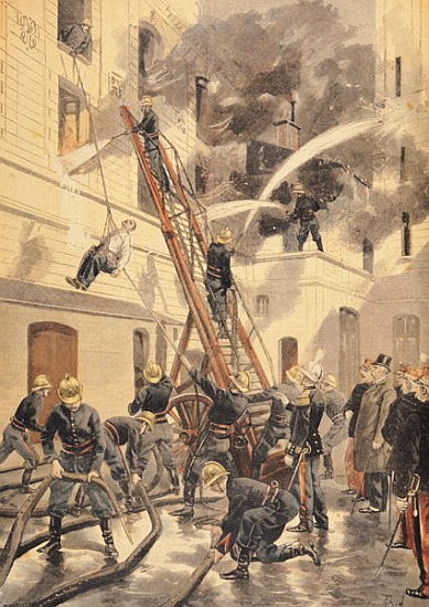 Felix Faure (1841-99) with the firemen, from ''Le Petit Journal'', 20th February 1898 à F.L. Meaulle