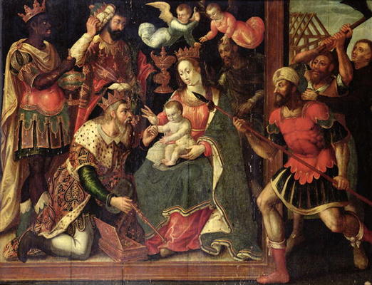 The Image of the Adoration of the Magi Destroyed by Iconoclasts (oil on panel) à Ecole flamande, (17ème siècle)