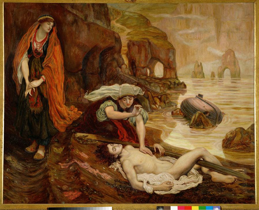 Haydee discovers the body of Don Juan à Ford Madox Brown